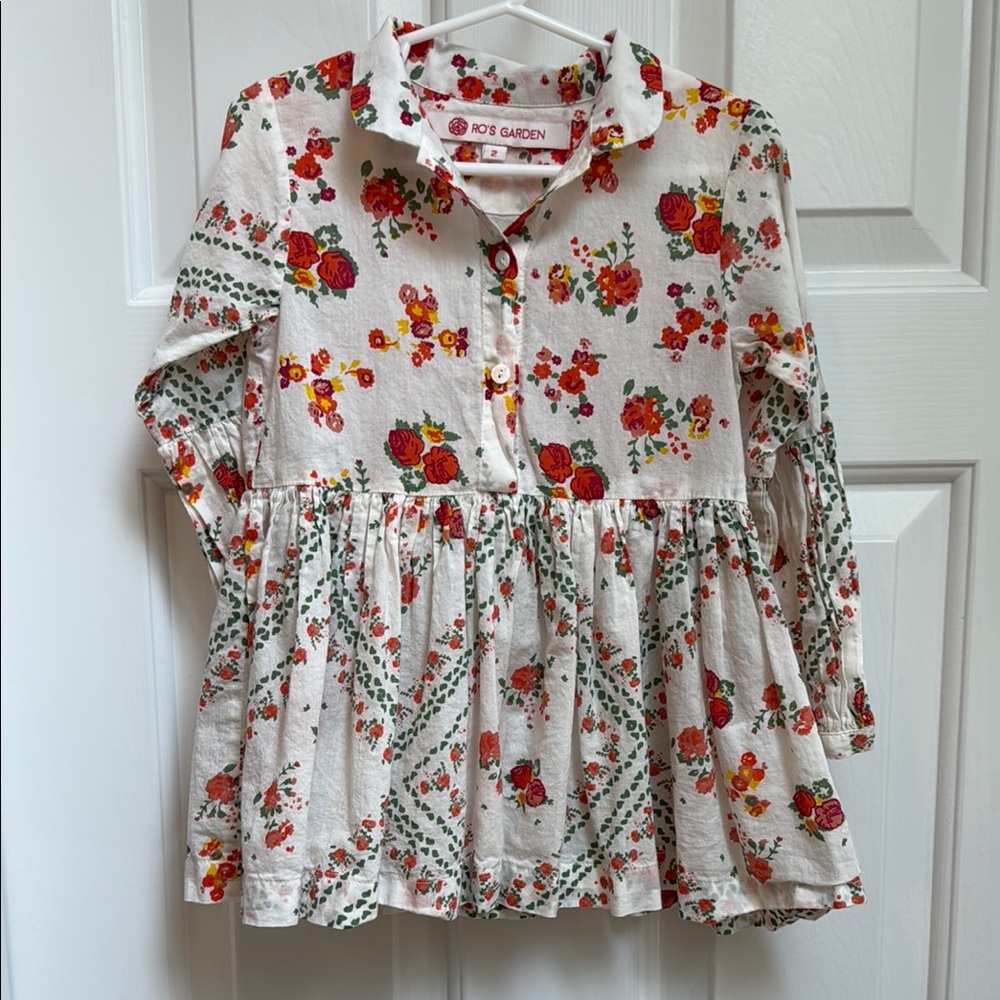 Ro’s Garden Floral Long Sleeve Dress size 2